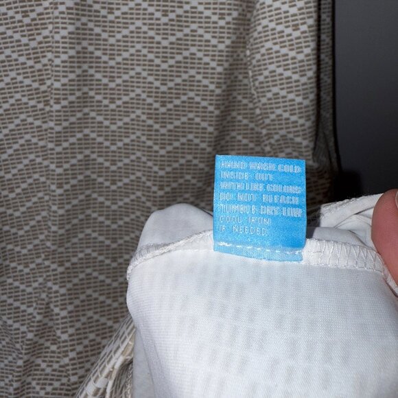 J.McLaughlin XL Womens Long-Sleeve White Geometric Pattern Dress - Picture 7 of 8